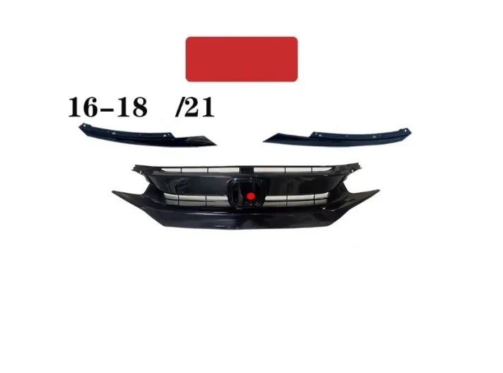 Honda Civic 2016-2021 წლების ცხაურა ფარების დასაფარებლებით
